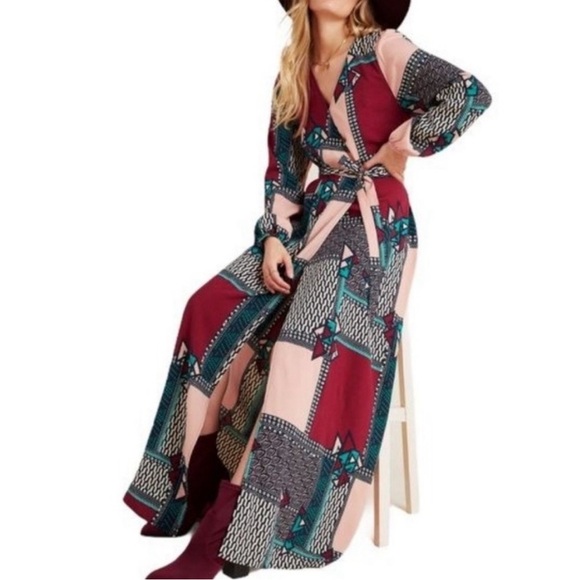 Anthropologie Dresses & Skirts - Anthropologie Multicolor Geometric Maxi Dress